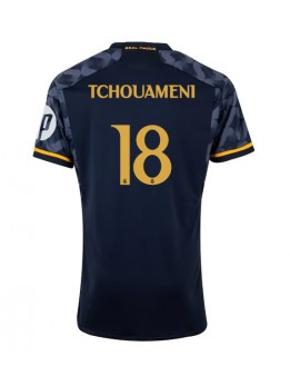 Billige Real Madrid Aurelien Tchouameni #18 Bortedrakt 2023-24 Kortermet